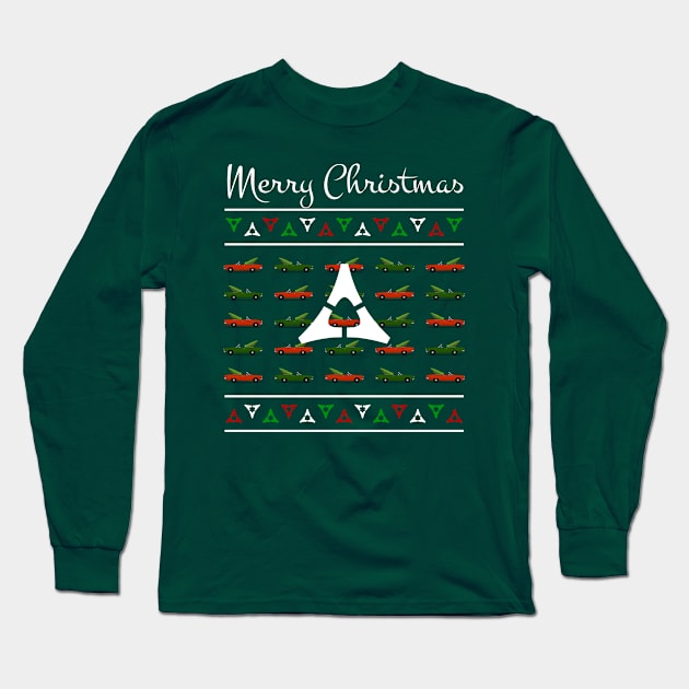 Ugly Christmas Sweater Dodge Dart Convertible Long Sleeve T-Shirt by Ginger Bobby